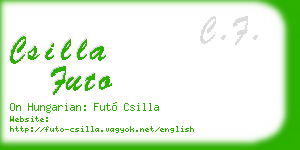 csilla futo business card